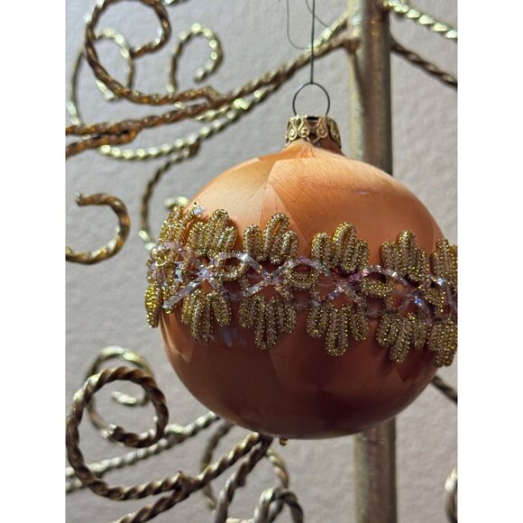 West Germany Koestel Christmas Ornament Burnt Orange - Picture 3 of 8